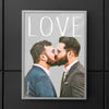 Pink Poster Custom wedding poster of two men