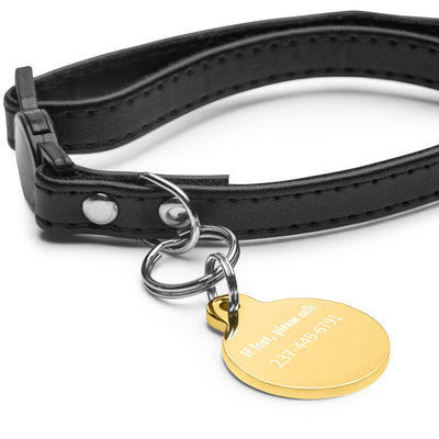 back of custom pet tag golf